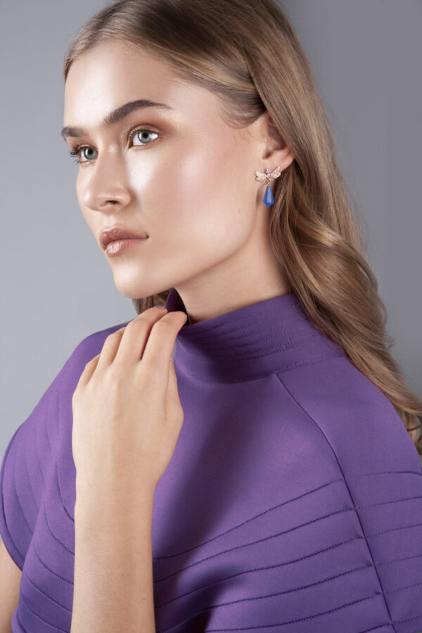 Libellula Light Blue Earrings - Image 2