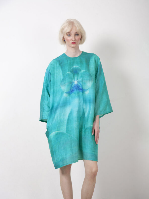 Les Fleurs du mal Raw Silk Dress