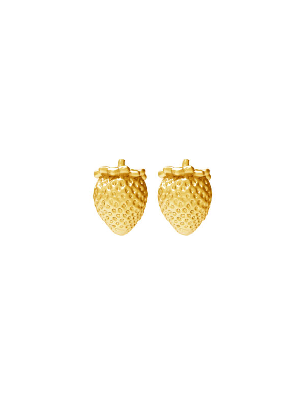 Gold Strawberry hõbedast kõrvarõngad