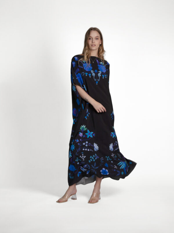 Unimoon siidist kaftan-kleit - Image 10