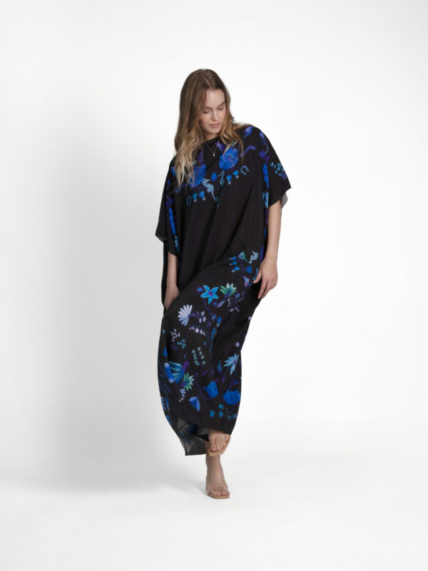 Unimoon siidist kaftan-kleit - Image 7