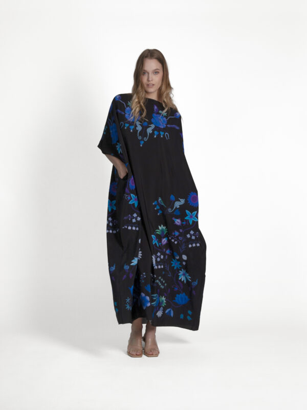 Unimoon siidist kaftan-kleit - Image 6