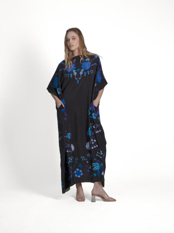 Unimoon siidist kaftan-kleit - Image 5