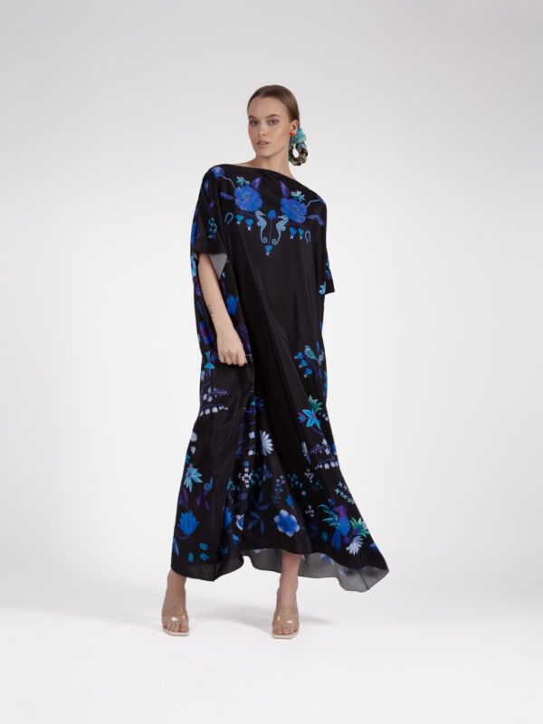 Unimoon siidist kaftan-kleit - Image 4