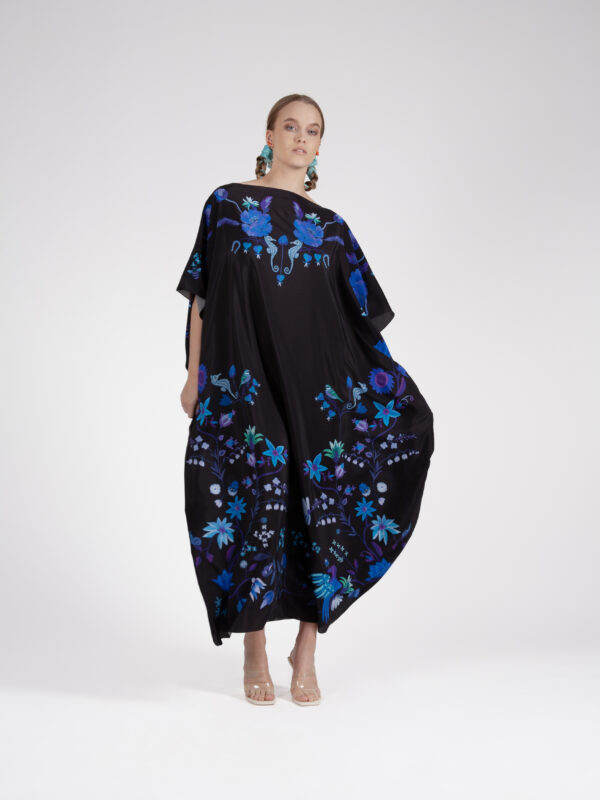 Unimoon siidist kaftan-kleit - Image 3