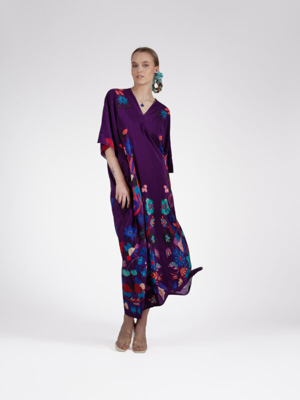 Unimoon siidist kaftan-kleit - Image 3