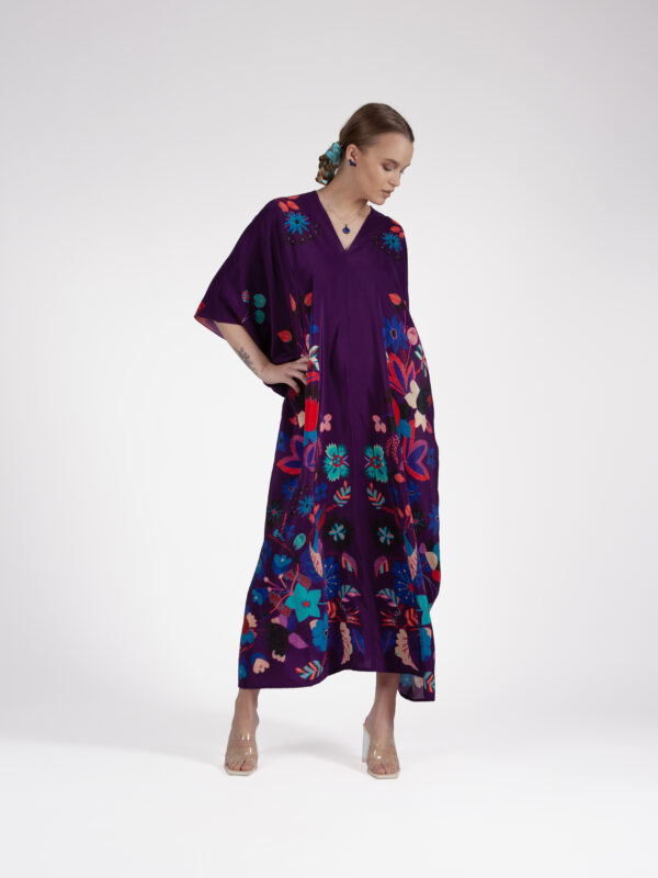 Unimoon siidist kaftan-kleit - Image 4