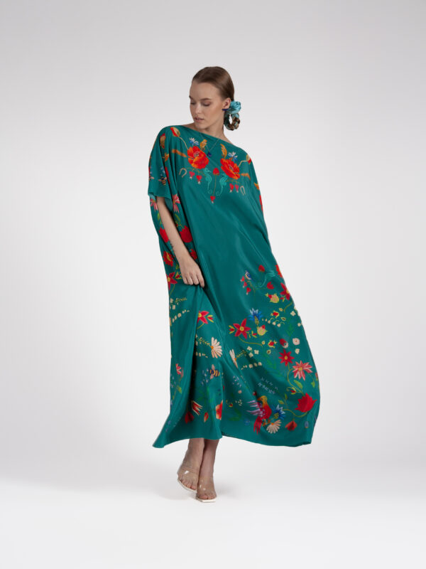 Unimoon siidist kaftan-kleit - Image 5