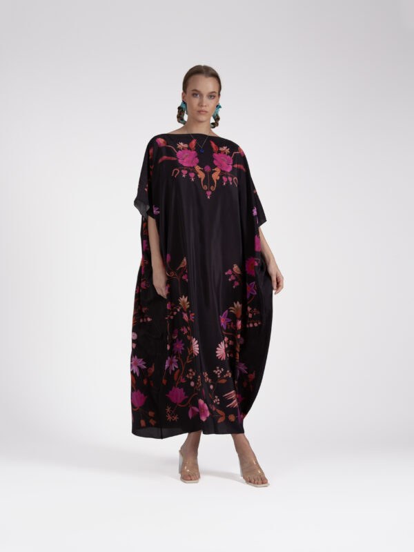 Unimoon siidist kaftan-kleit - Image 4