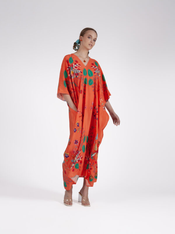 Unimoon siidist kaftan-kleit - Image 4