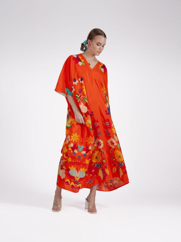 Unimoon siidist kaftan-kleit - Image 5