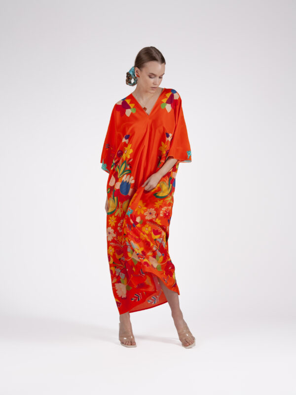 Unimoon siidist kaftan-kleit - Image 4