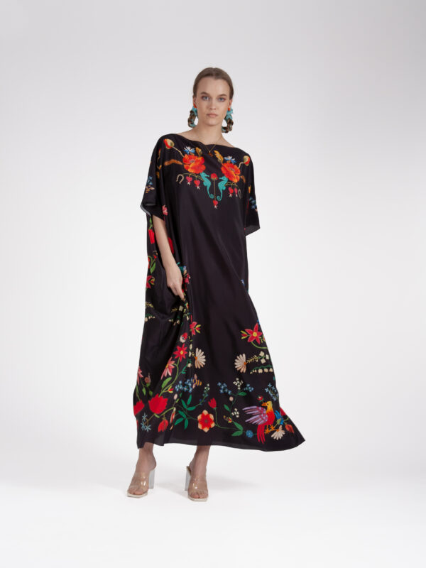 Unimoon siidist kaftan-kleit - Image 6