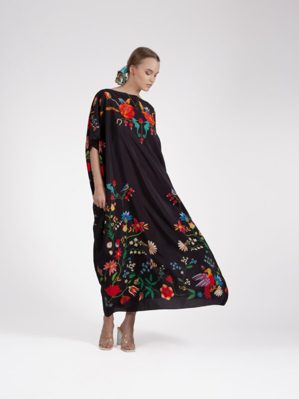 Unimoon siidist kaftan-kleit - Image 5