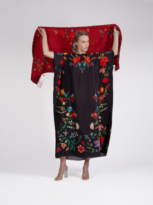 Unimoon siidist kaftan-kleit - Image 3