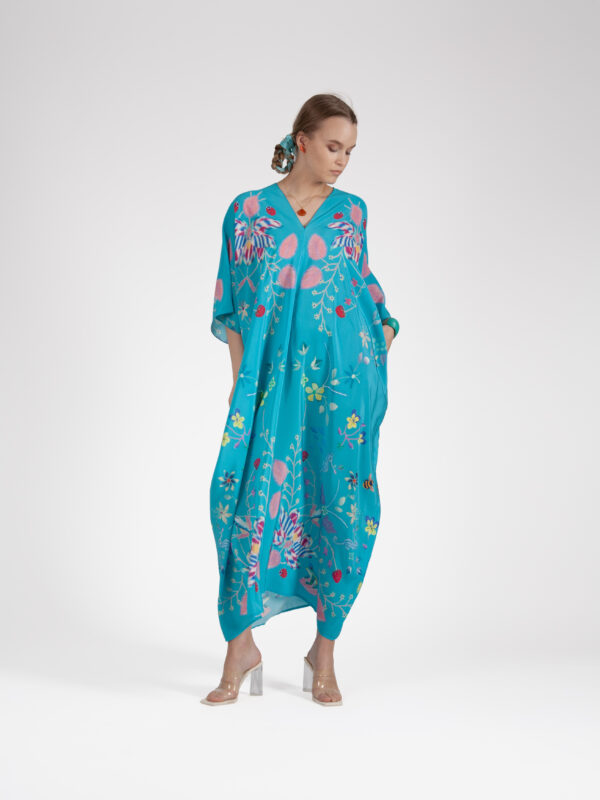 Unimoon siidist kaftan-kleit - Image 7