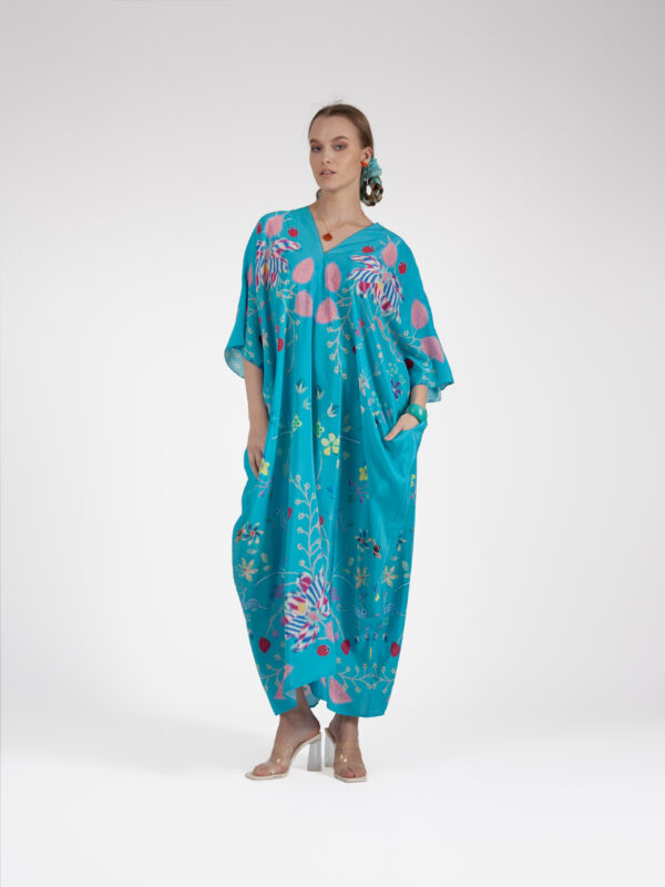 Unimoon siidist kaftan-kleit - Image 6