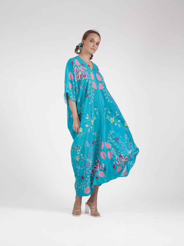 Unimoon siidist kaftan-kleit - Image 5