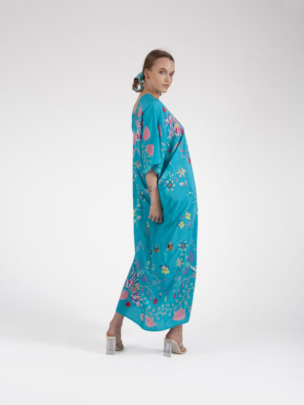 Unimoon siidist kaftan-kleit - Image 4