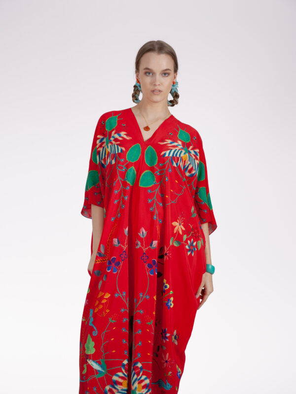 Unimoon siidist kaftan-kleit - Image 5