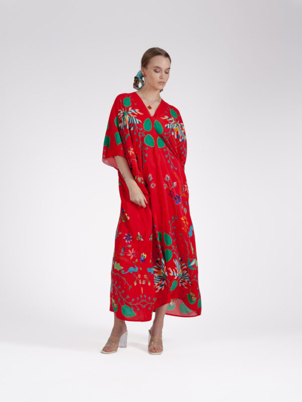 Unimoon siidist kaftan-kleit - Image 4