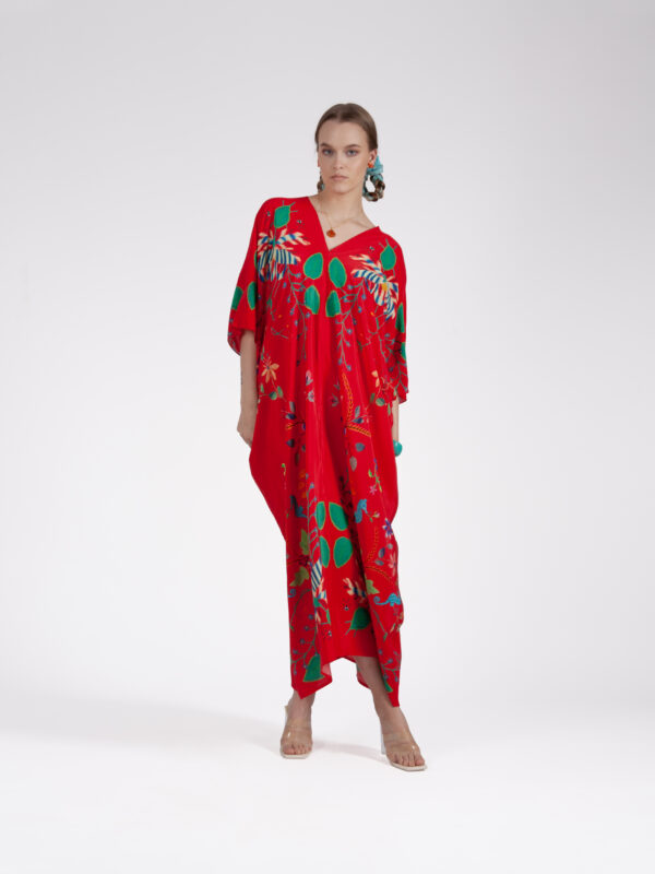 Unimoon siidist kaftan-kleit - Image 3
