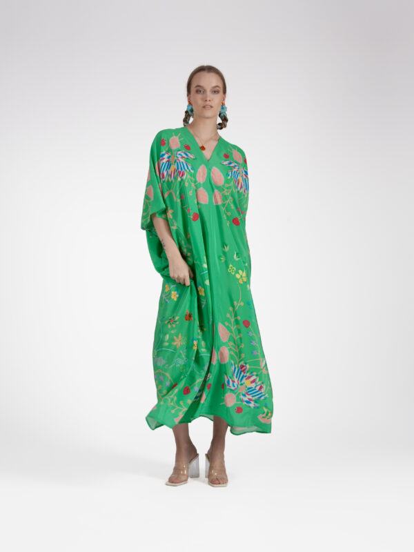 Unimoon siidist kaftan-kleit - Image 4
