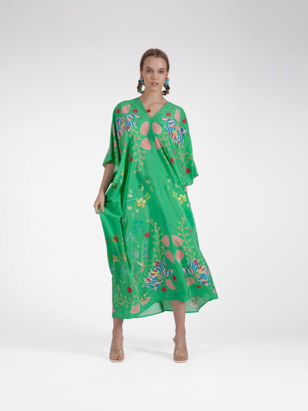 Unimoon siidist kaftan-kleit - Image 3