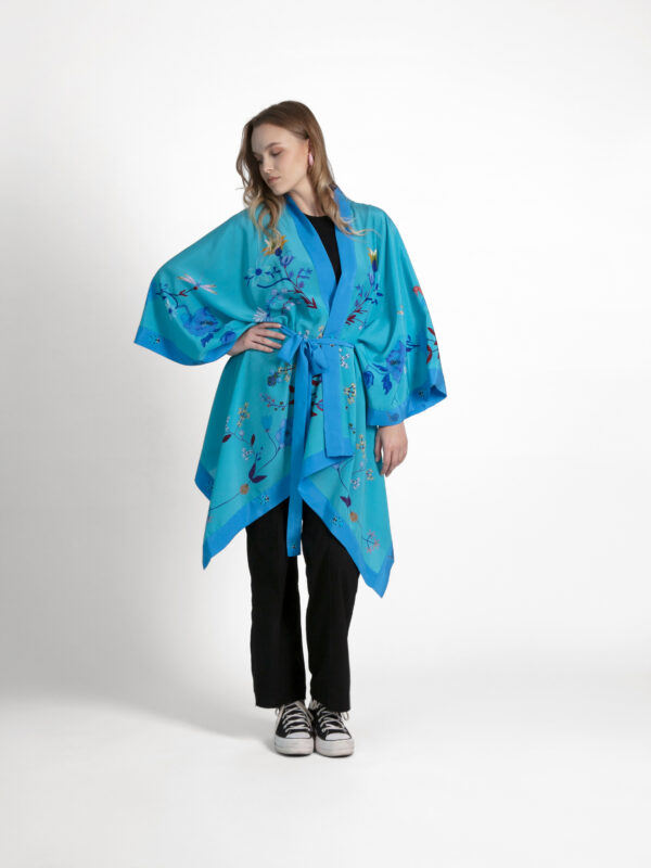 Unimoon siidist lühike kimono - Image 6