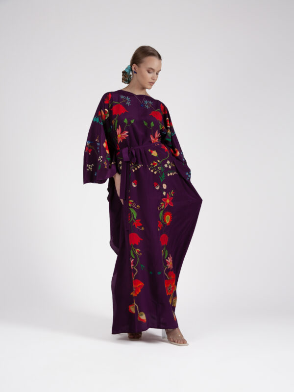 Unimoon siidist nahkhiir-kaftan - Image 8