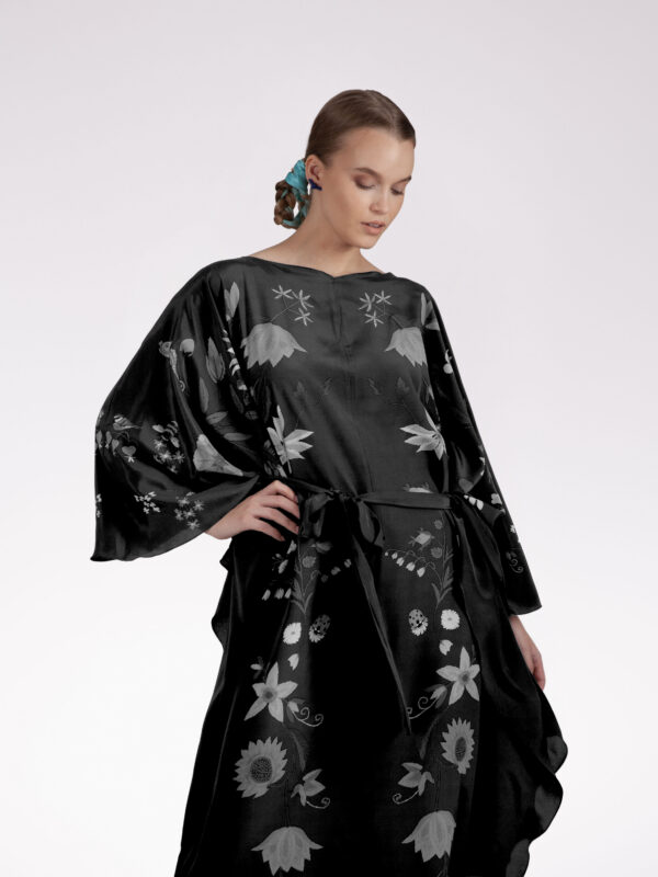 Unimoon Silk Batwing Kaftan - Image 4