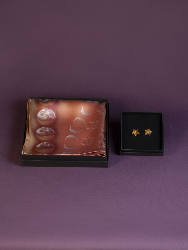 Kingikombo - siidrätik ja kõrvarõngad