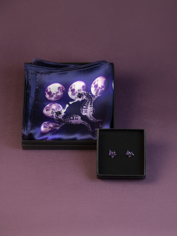 Kingikombo - siidrätik ja kõrvarõngad