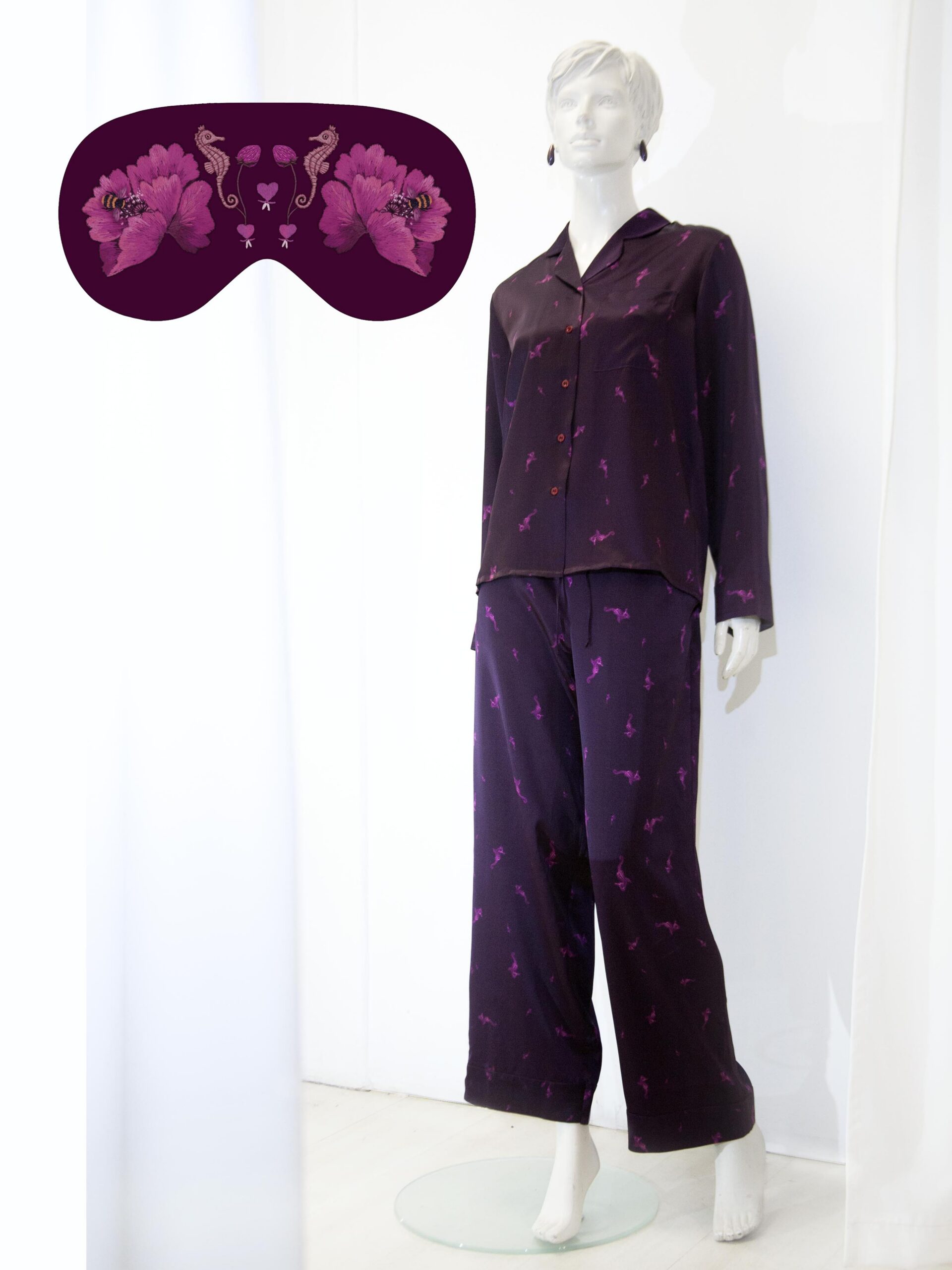 Hippo Couture siidist pidžaama kombo