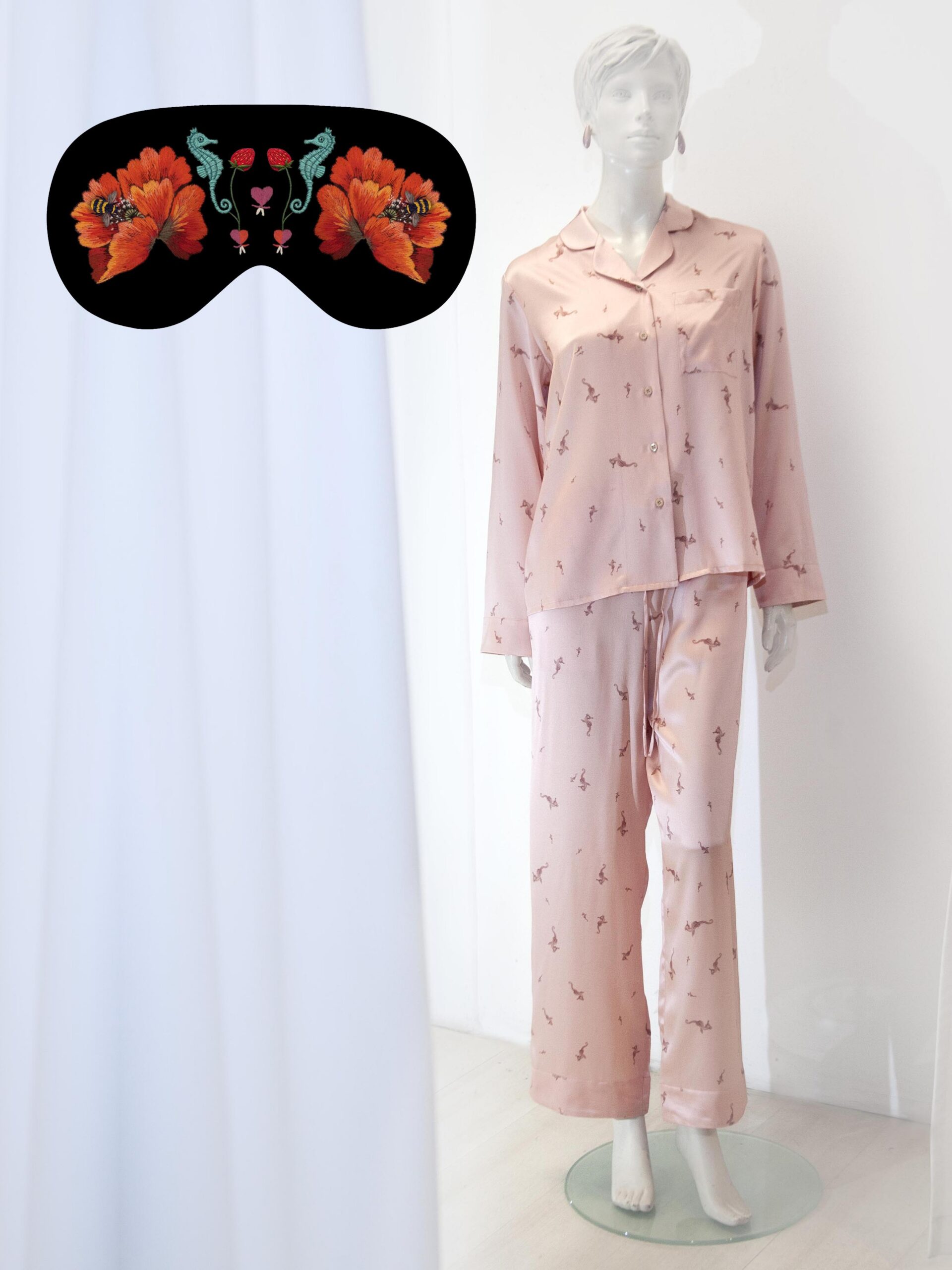 Hippo Couture siidist pidžaama kombo