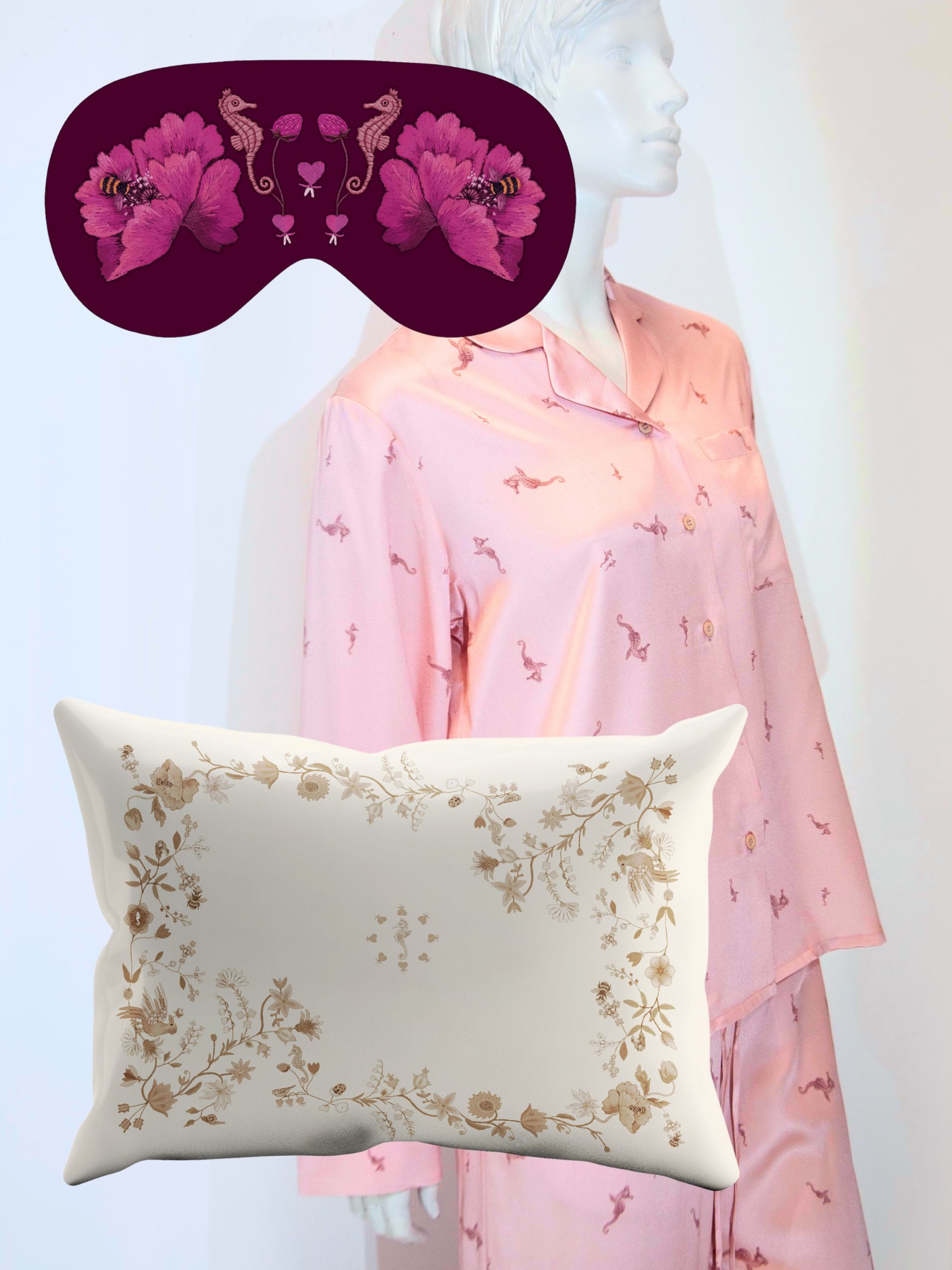 Hippo Couture siidist pidžaama kombo