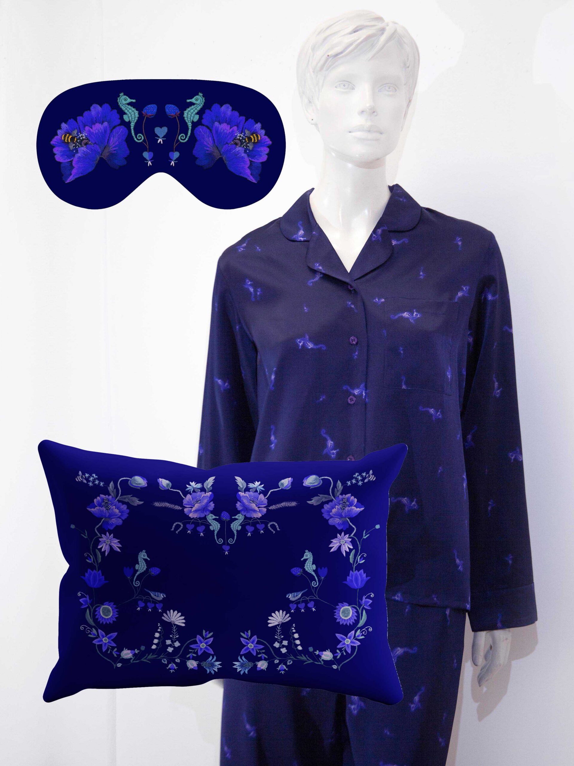 Hippo Couture siidist pidžaama kombo