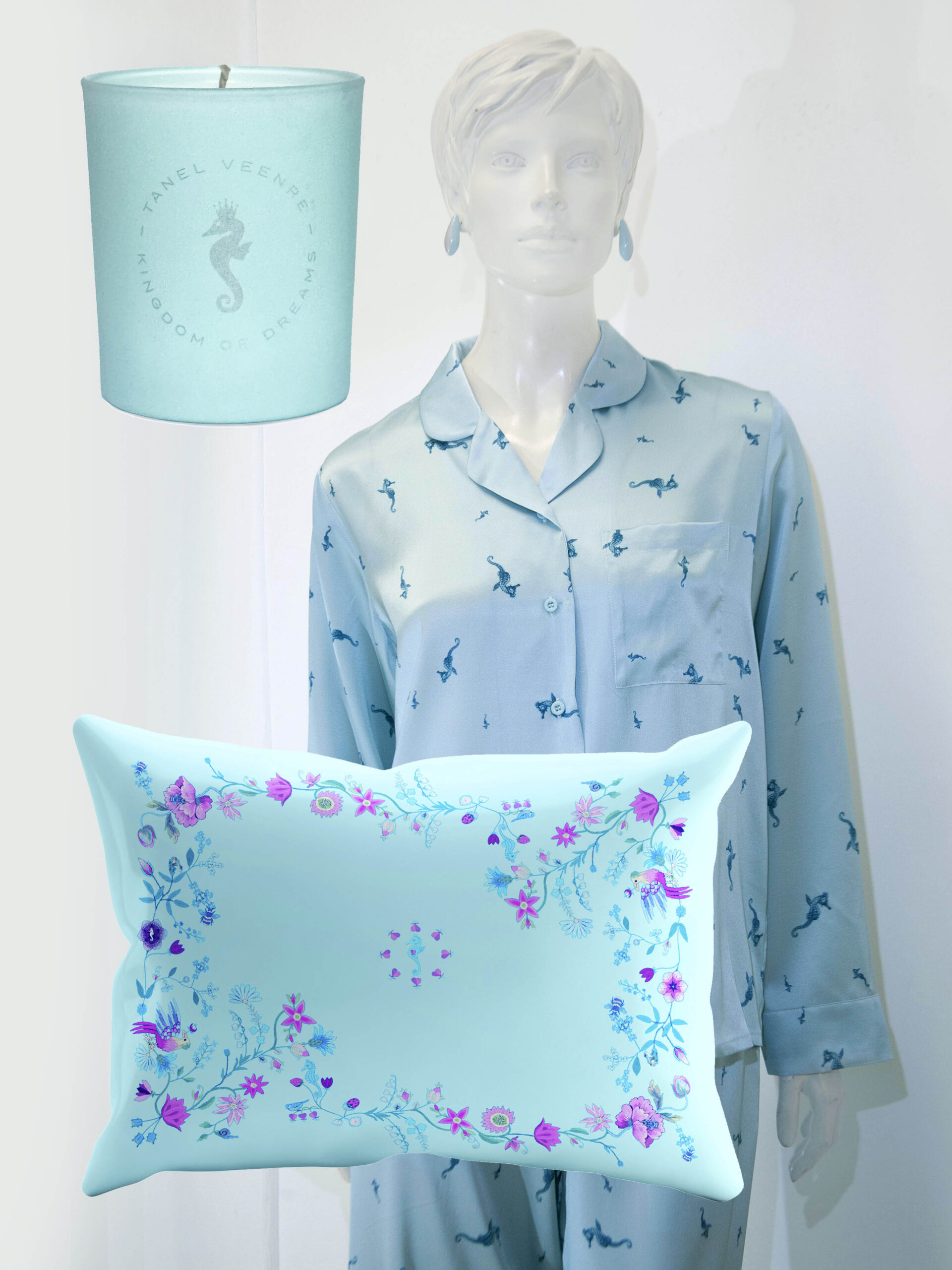 Hippo Couture siidist pidžaama kombo